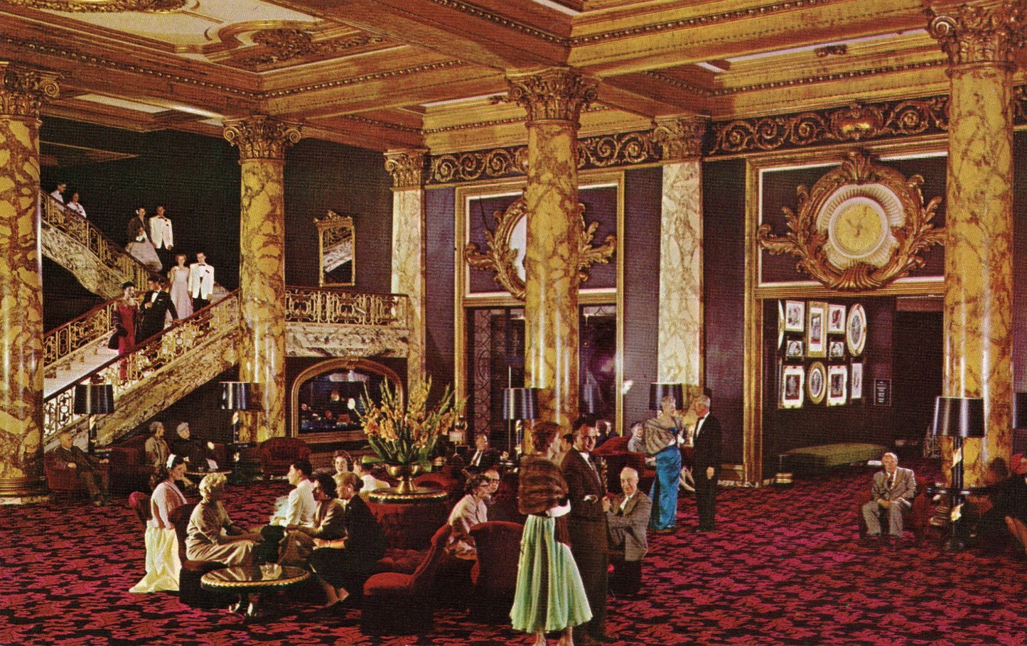 Interior View Fairmont Hotel Tower San Francisco California CA Postcard