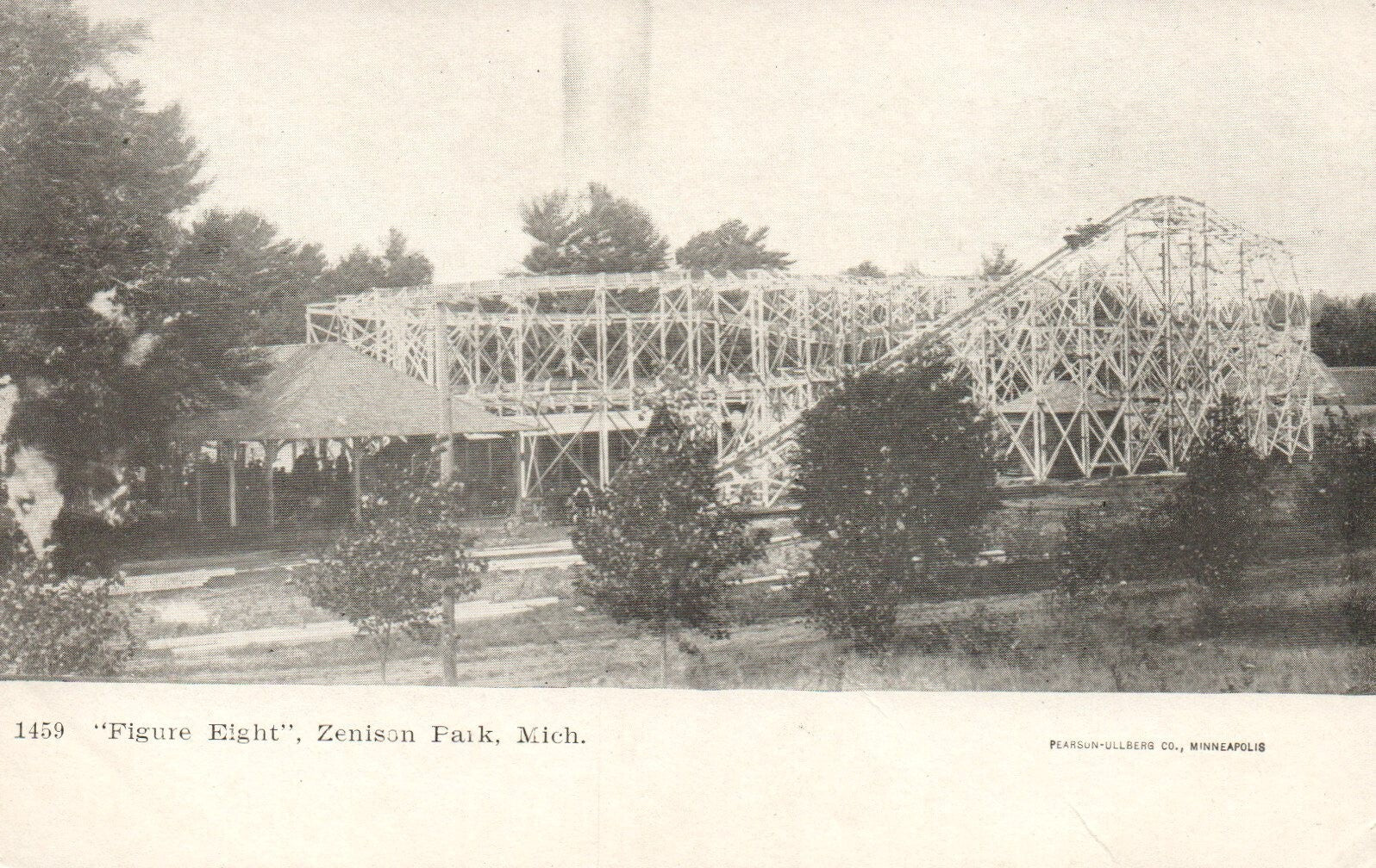 "Figure Eight" Zension Park Michigan MI Postcard