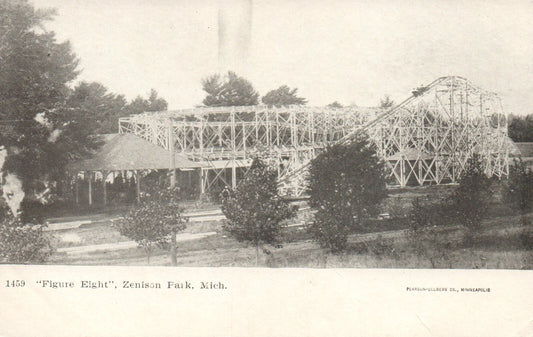"Figure Eight" Zension Park Michigan MI Postcard