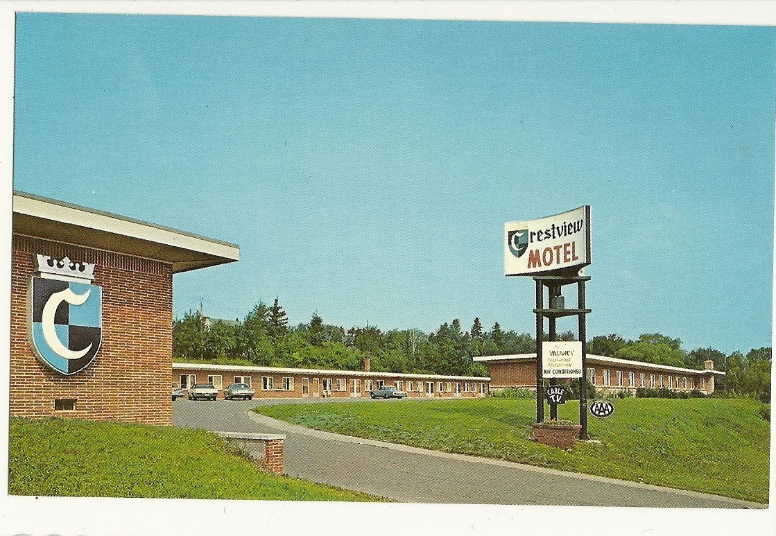 Crestview Motel Sault Ste. Marie Michigan MI AAA Post Card