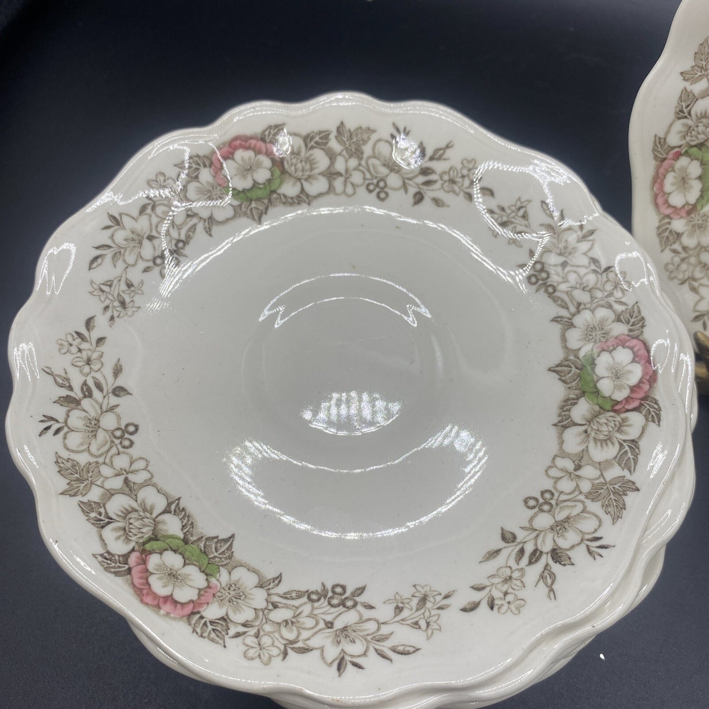 8 Saucers  English Staffordshire J & G Meakin Stratford-On-Avon 5.25"