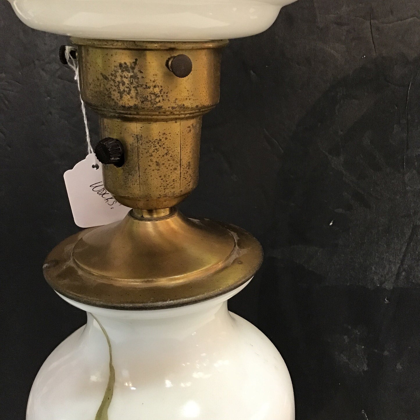 1930's Art Deco art nouveau26.5" Rare Hand Painted Lamp Works
