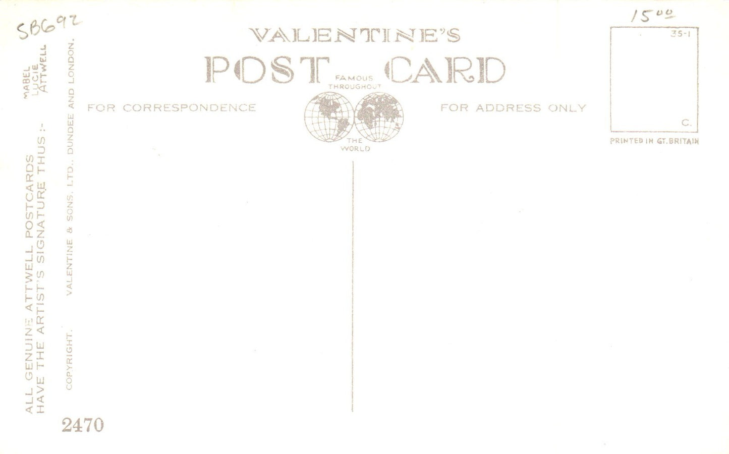 God Bless Our Home It Needs It Artist Signed Mabel Lucie Attwell #2470