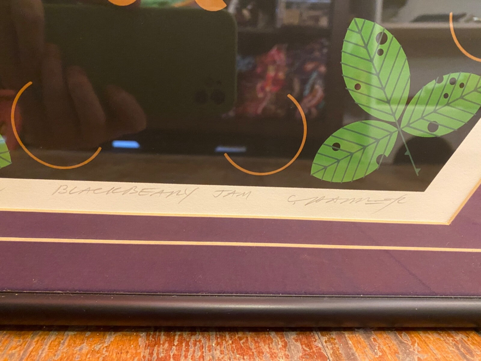 Charley Harper "Blackbeary Jam" Signed & Numbered Framed Serigraph 1984 582/1000