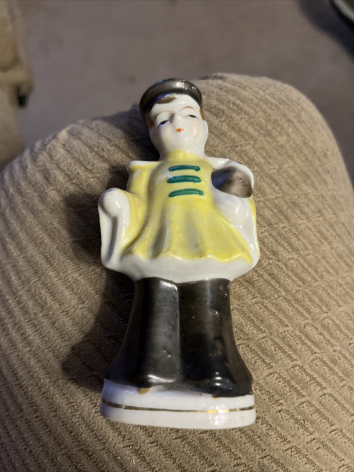 Vintage Occupied Japan Small Figurine Porcelain Man Hand Painted