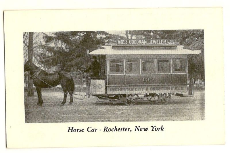 Horse Car Trolley Rochester New York NY 1967
