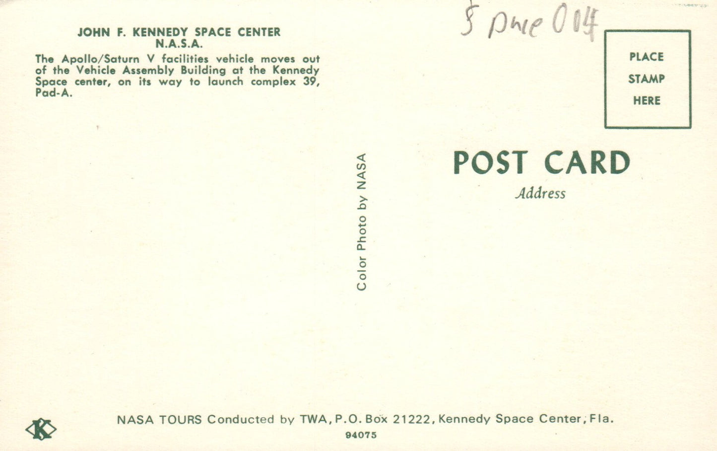 John F Kennedy Space Center NASA Apollo Saturn V on way to launch pad Florida FL