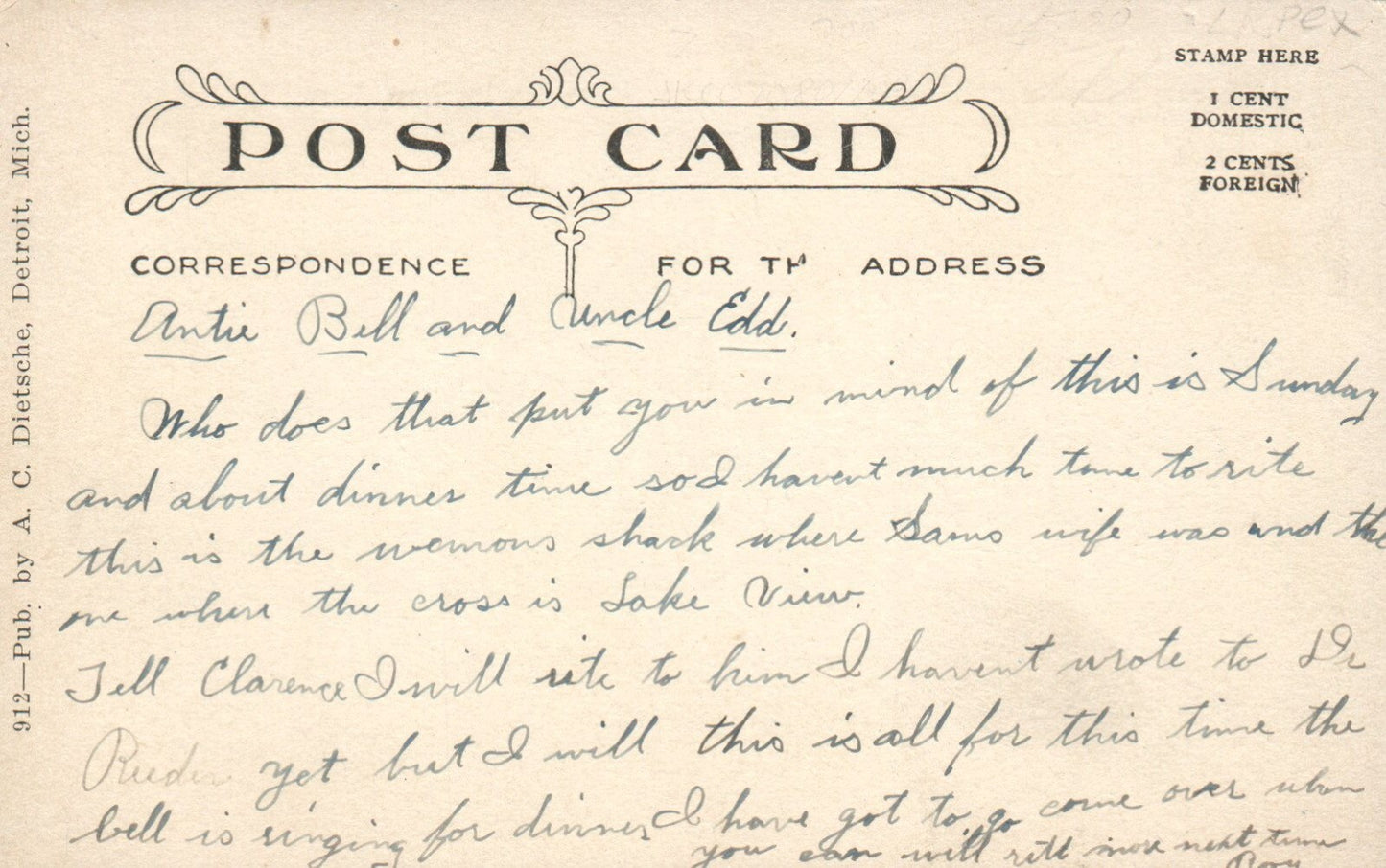 Heart's Desire and Lake View Shacks State Sanitorium Howell Michigan MI Postcard