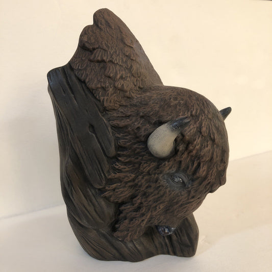 American Bison Buffalo Head Ceramic Decor Western Americana 10" x 7" x6"