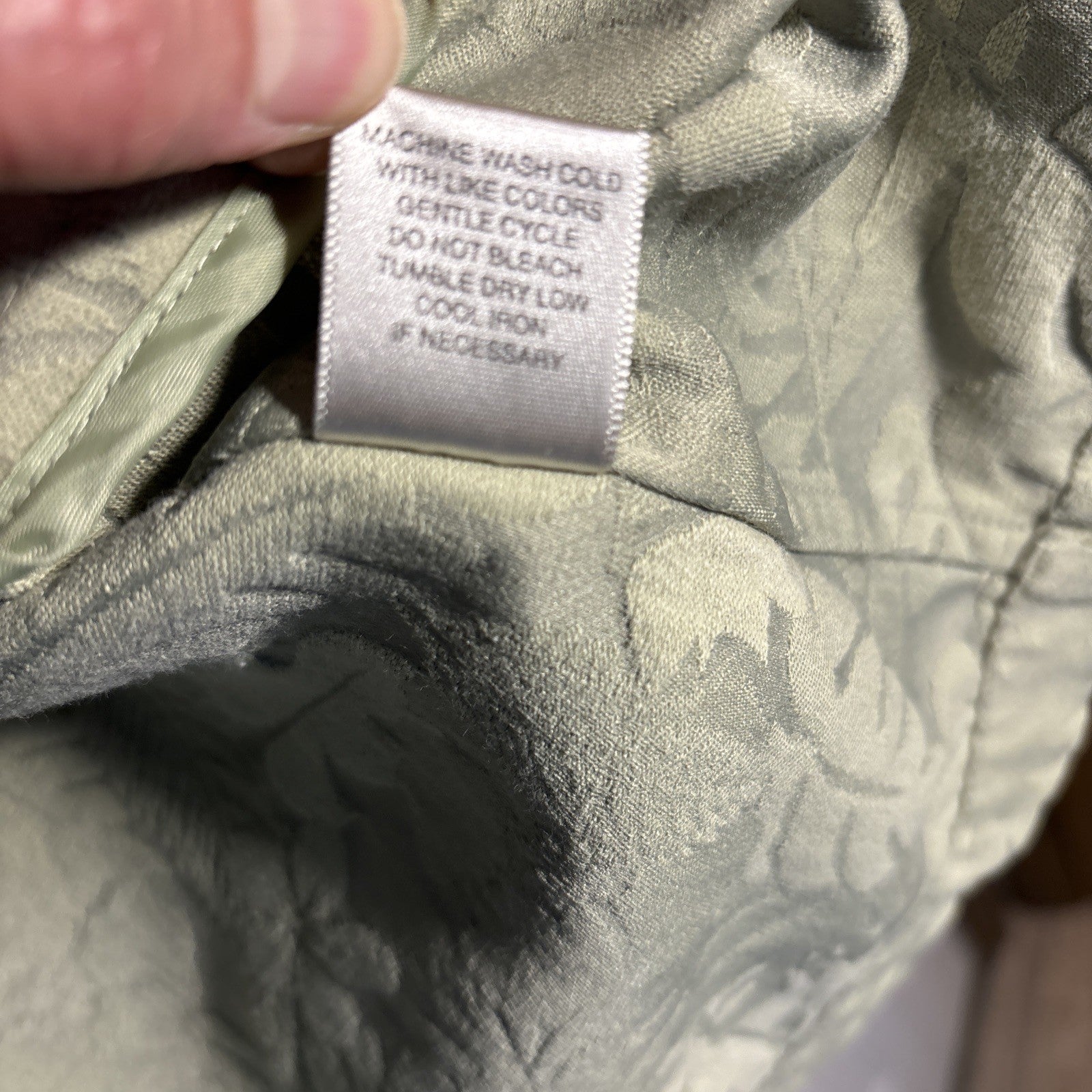 GSK Womens Sage Green Leaf Print Button Up Blazer Jacket Christopher Banks Sz XL