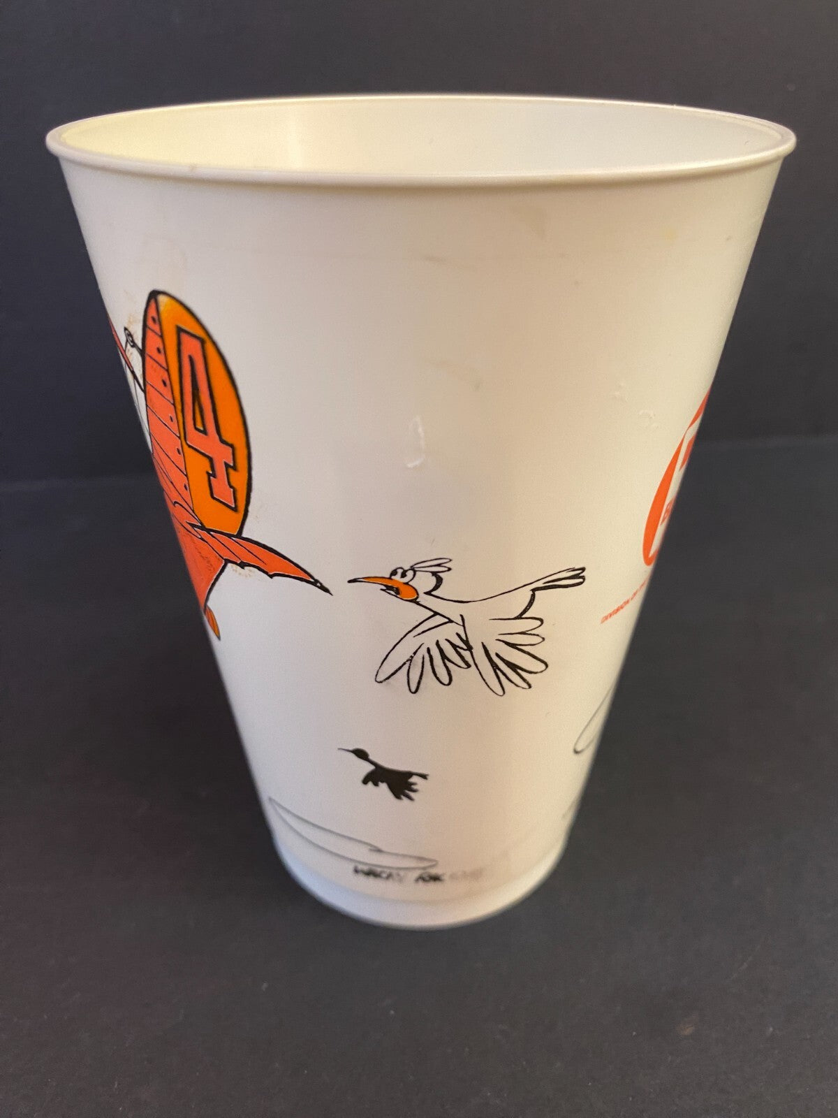 Vintage 1976 7/11 Plastic Slurpee Cup Cartoon Series "The Crimson Hayballer"