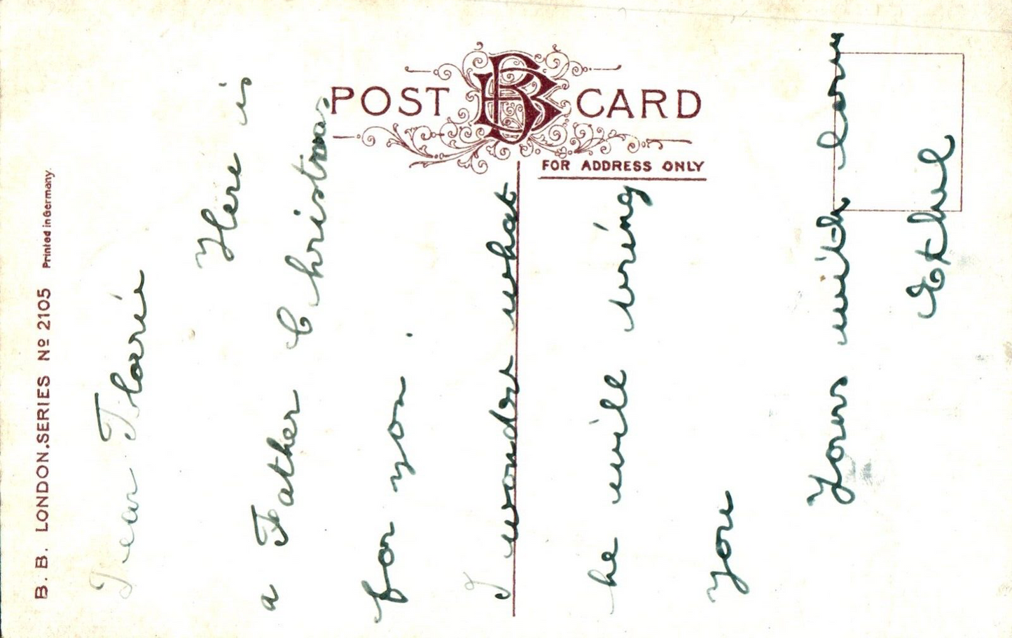 Santa Writing in His Book With Toys Vintage Santa Postcard