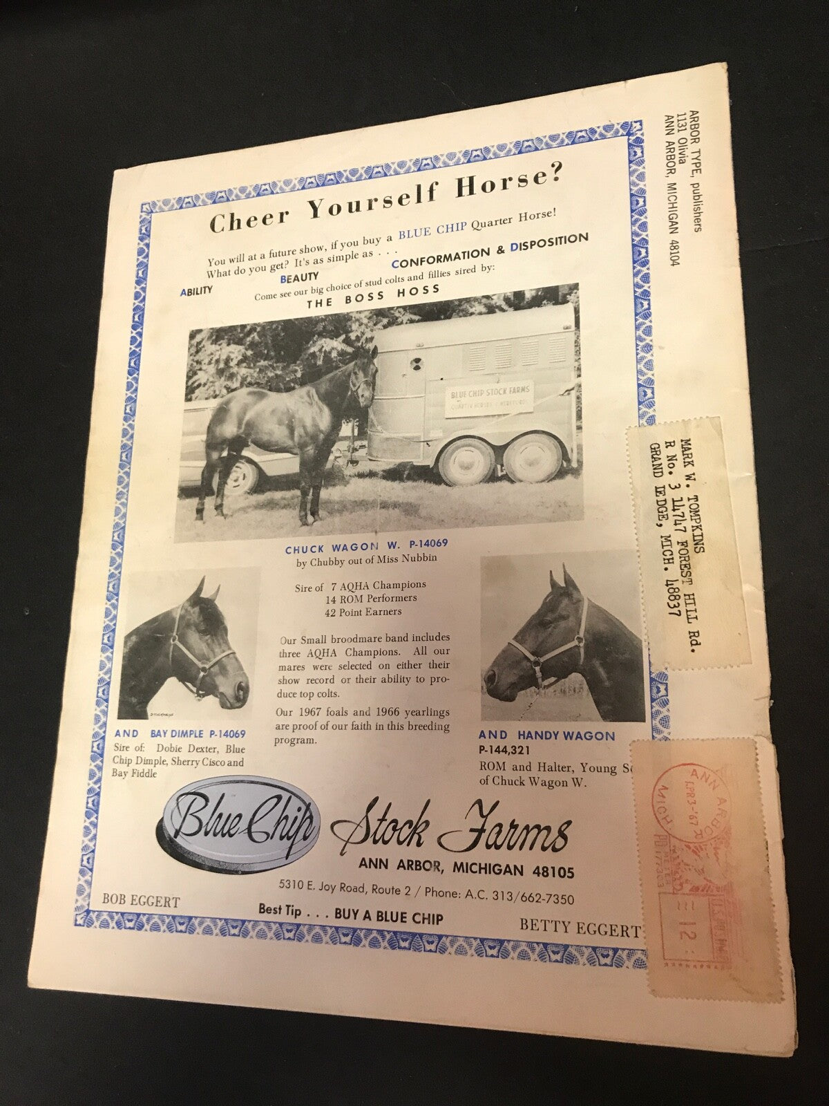 Michigan Horse Show Association Blue Book 1967 Thirteenth Annual Edition