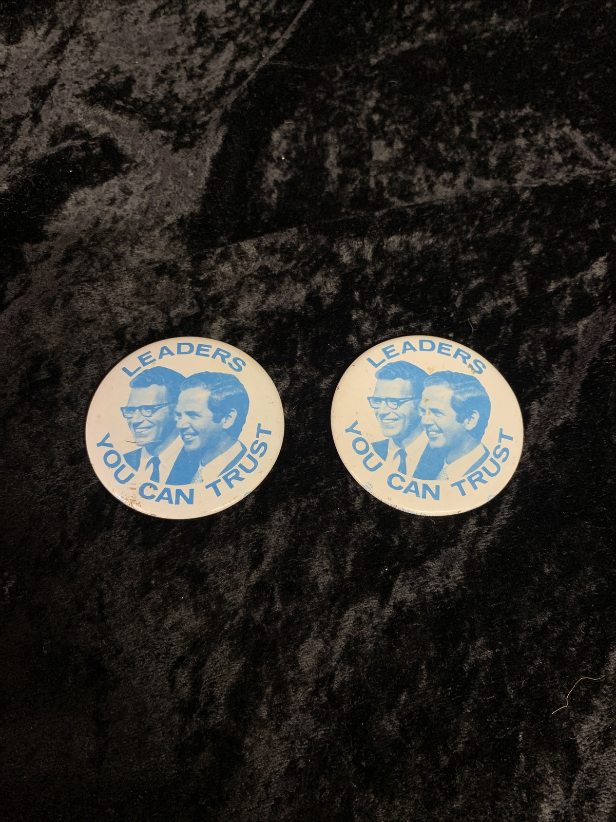 2 Vintage 1940's William Milliken Campaign 2 1/4" Celluloid Pinback