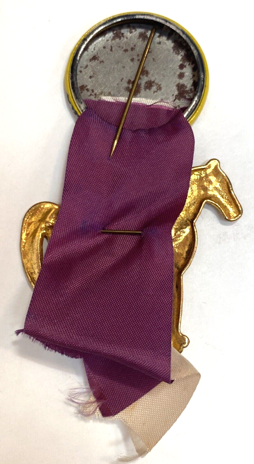 RARE 1 3/4" Vintage Gene Autry and Champ Western Hollywood Pin with Horse