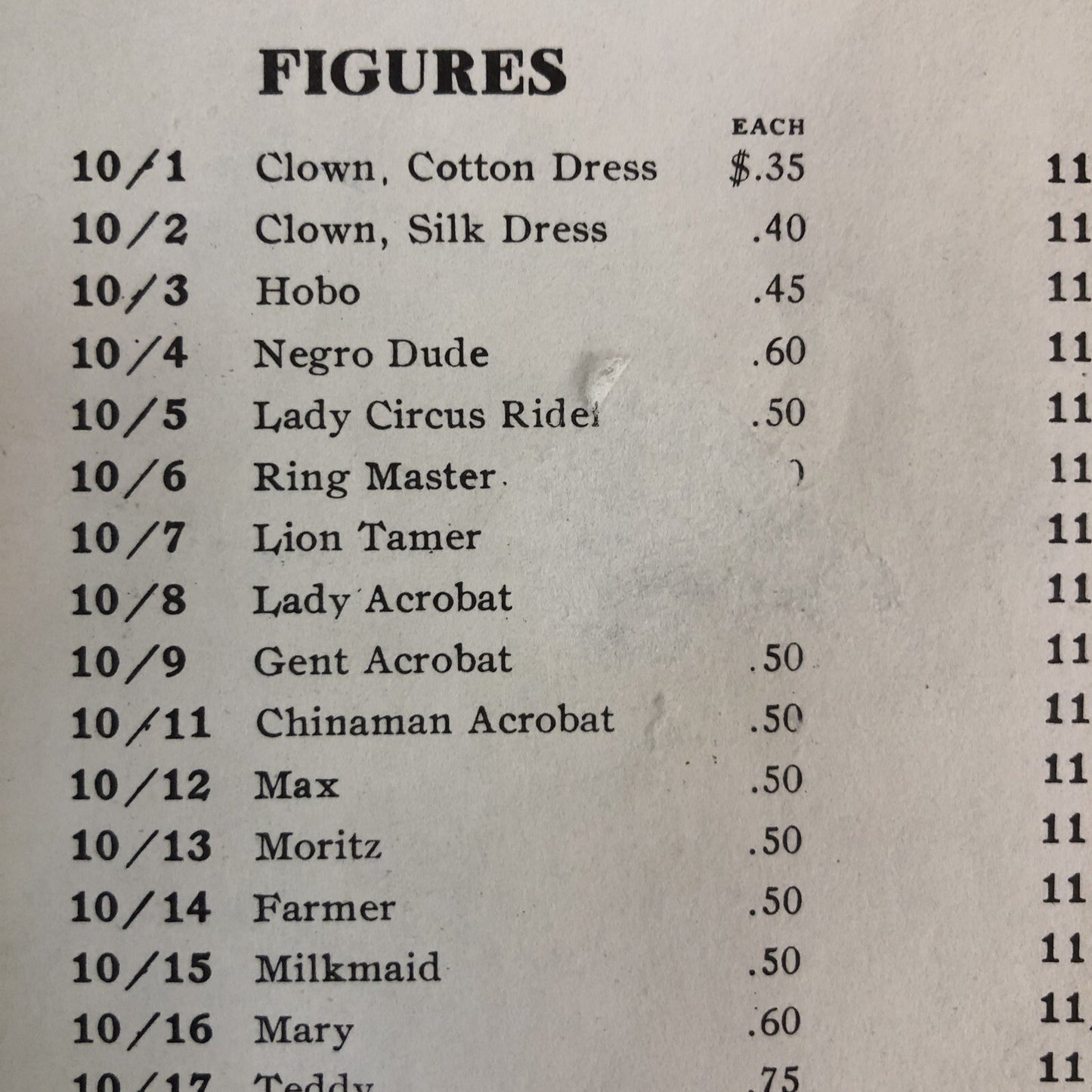 Schoenhut's "Humpty Dumpty" Circus Vintage 1975 Reprint FLYER/ ADVERTISEMENT