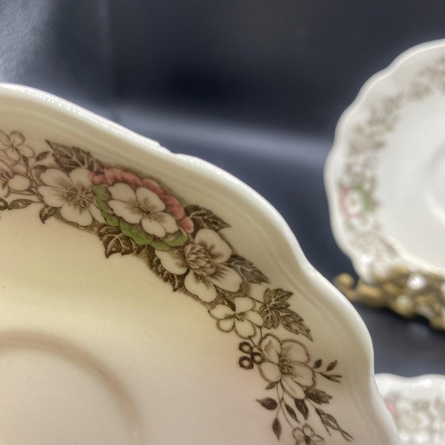 8 Saucers  English Staffordshire J & G Meakin Stratford-On-Avon 5.25"