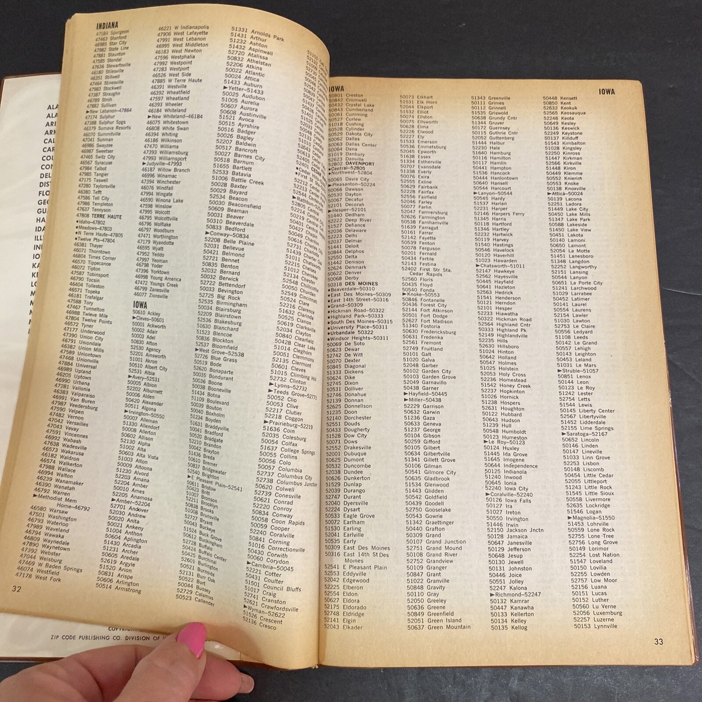 1972 United States Tilt Wheel Steering Zip Code Pub Directory W T Rogers Co
