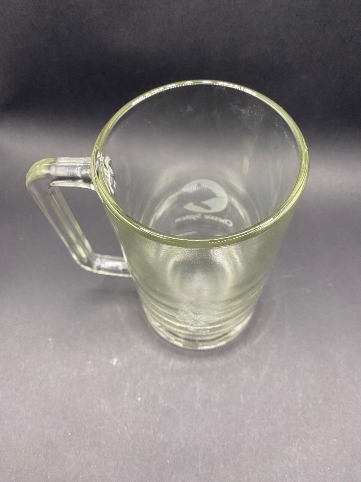 Single Railroad Railway Chessie & Peake Cat Glass Mug 6.5" x 3.5" MUG #2