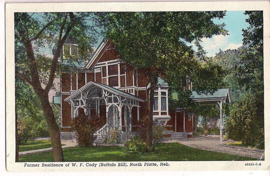 Former Residence of W F Cody Buffalo Bill North Platte NE Nebraska Postcard