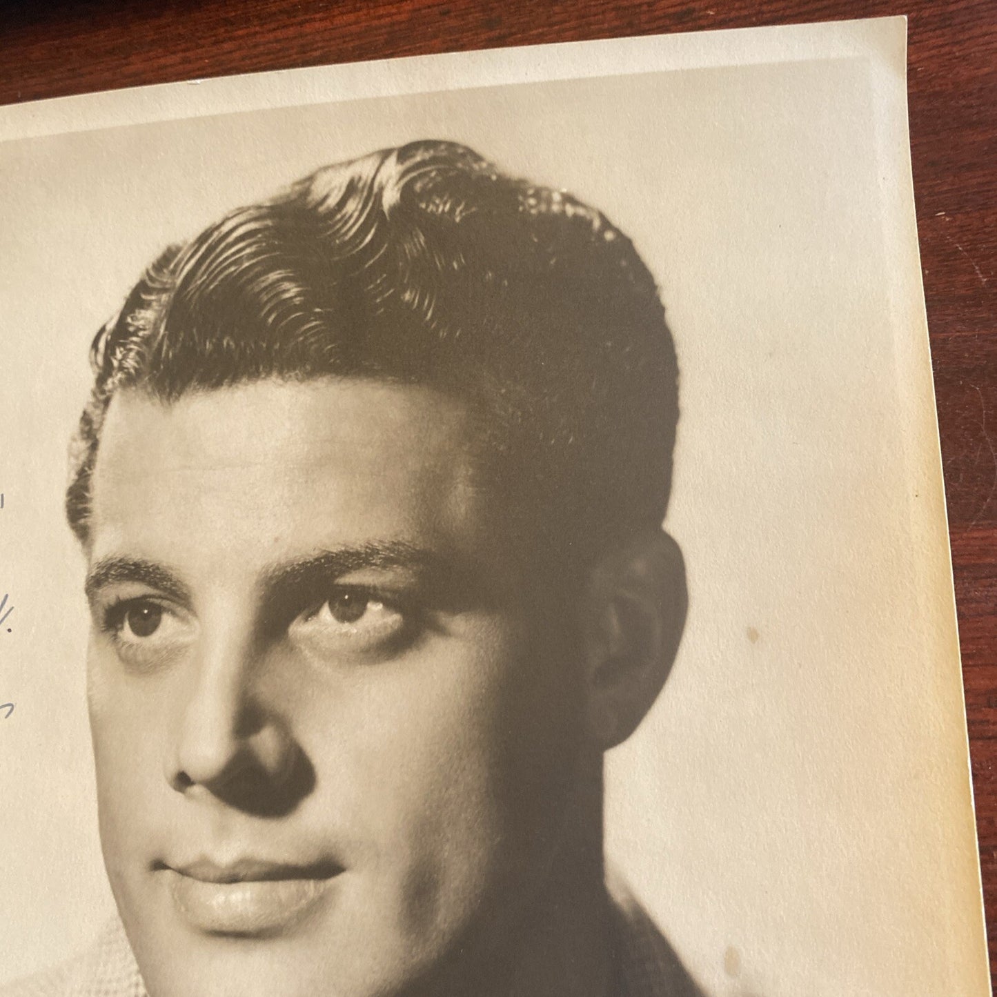 Vintage AUTOGRAPHED INK Real PHOTO 8 x 10 Michael St Angel 1940's Actor