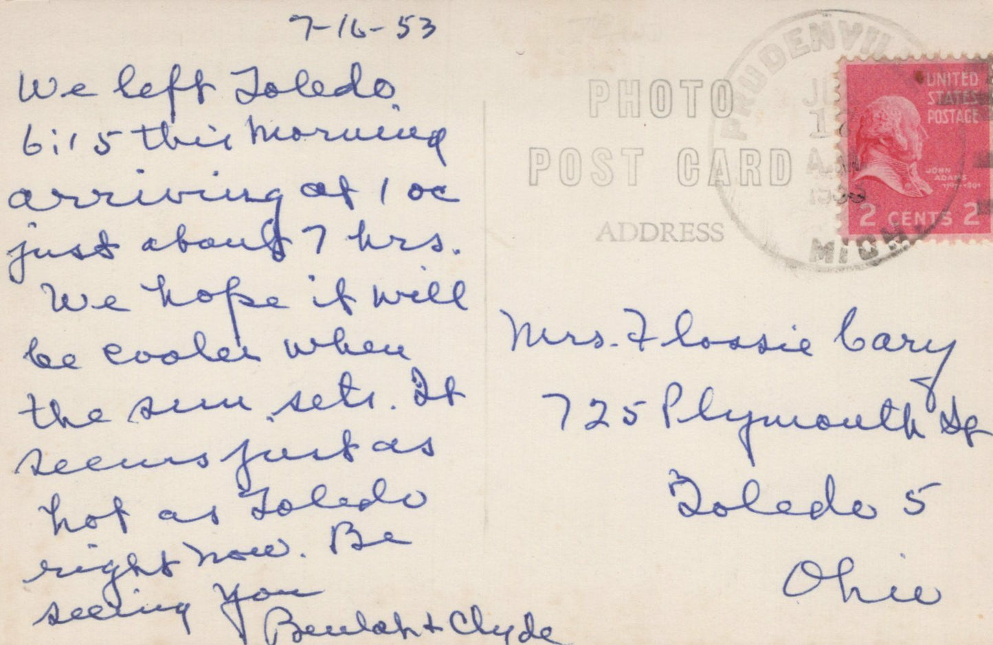 Shoreline Dock Water Canoe Houghton Lake Prudenville MI Mich Michigan Postcard