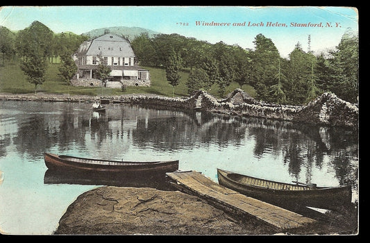 Windmere and Loch Helen Stamford NY Postcard