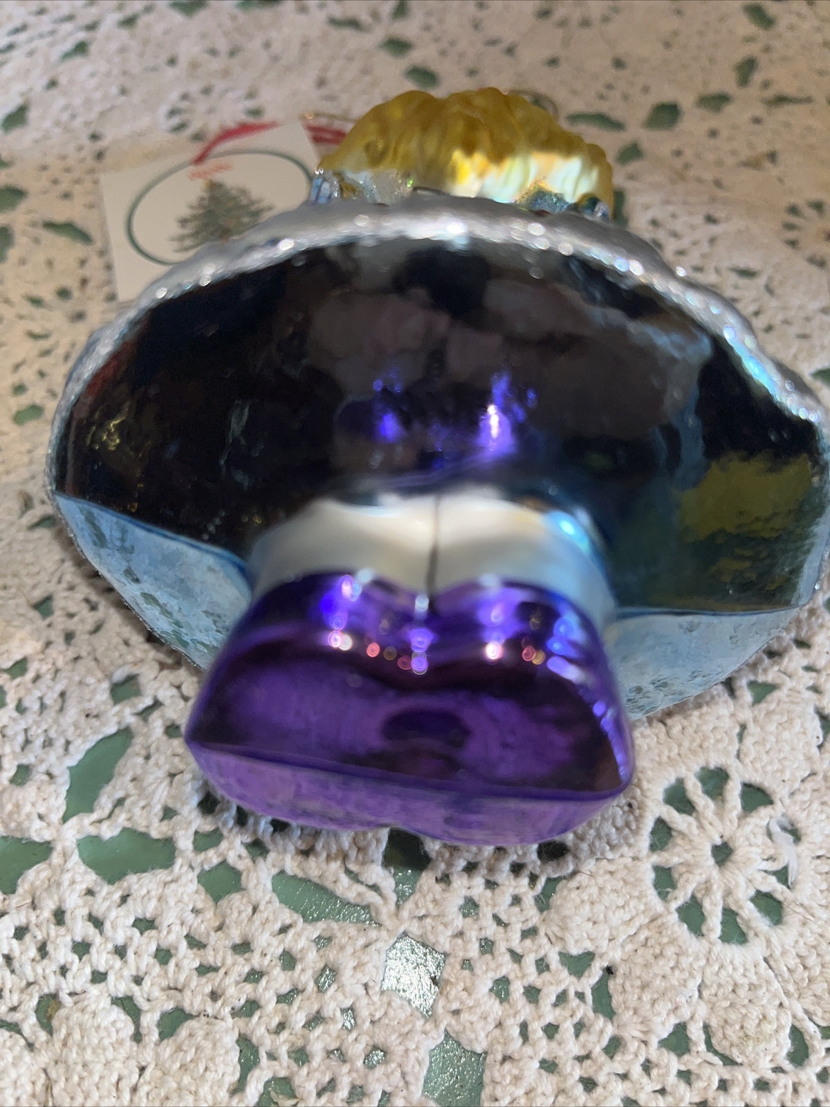 Vintage Spode Slavic Treasures Girl Doll Glass Christmas Ornament