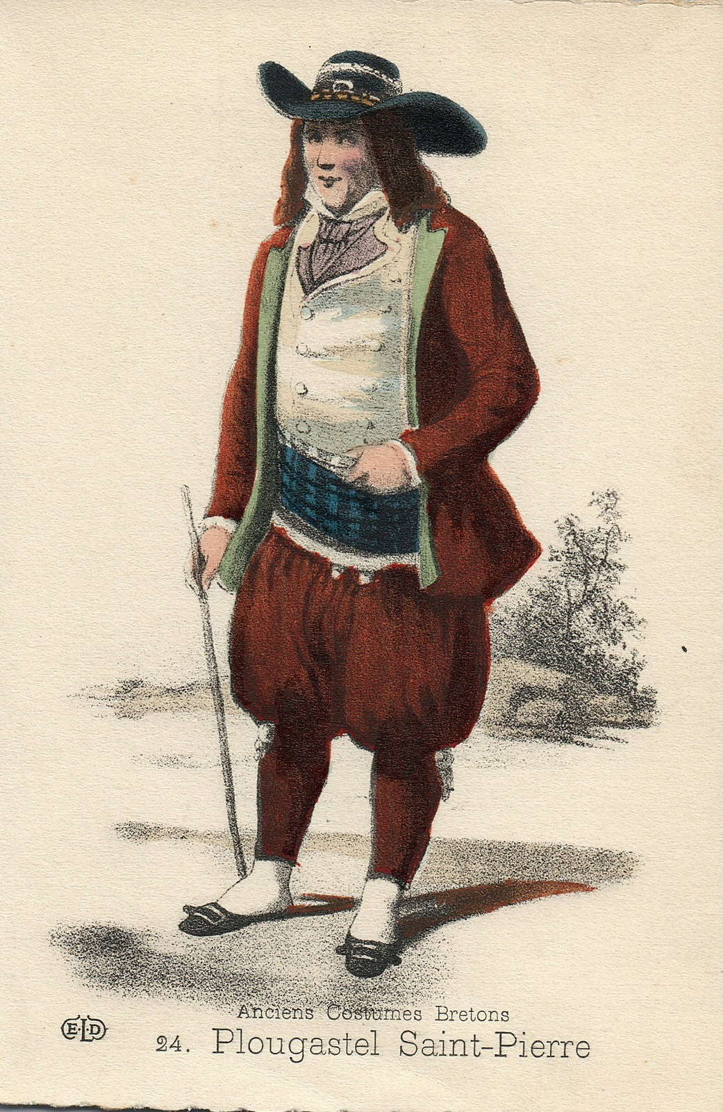 24 Plougastel Saint Pierre Anciens Costumes Bretons French France Folklore