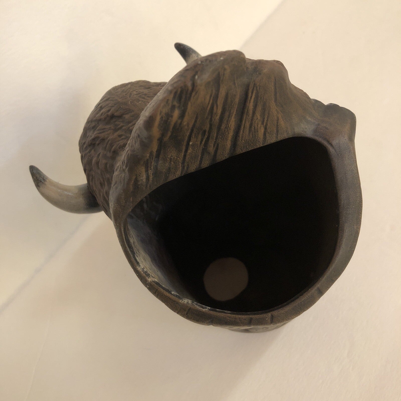 American Bison Buffalo Head Ceramic Decor Western Americana 10" x 7" x6"