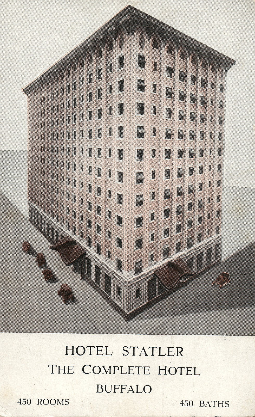 Hotel Statler Complete Hotel Buffalo Postmarked 1913 Vintage Postcard