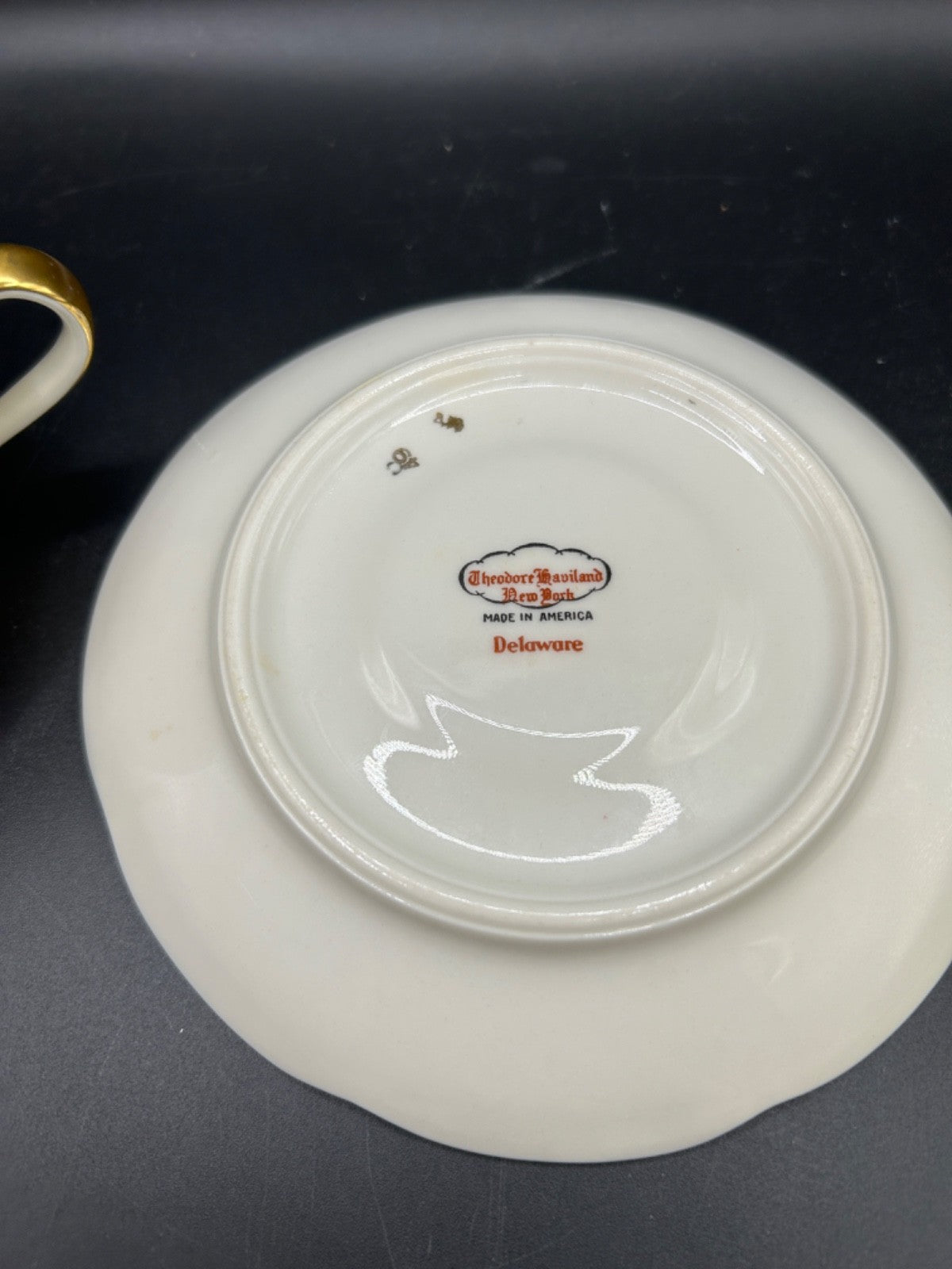 Theodore Haviland Delaware Cup & Saucer Pink Roses New York