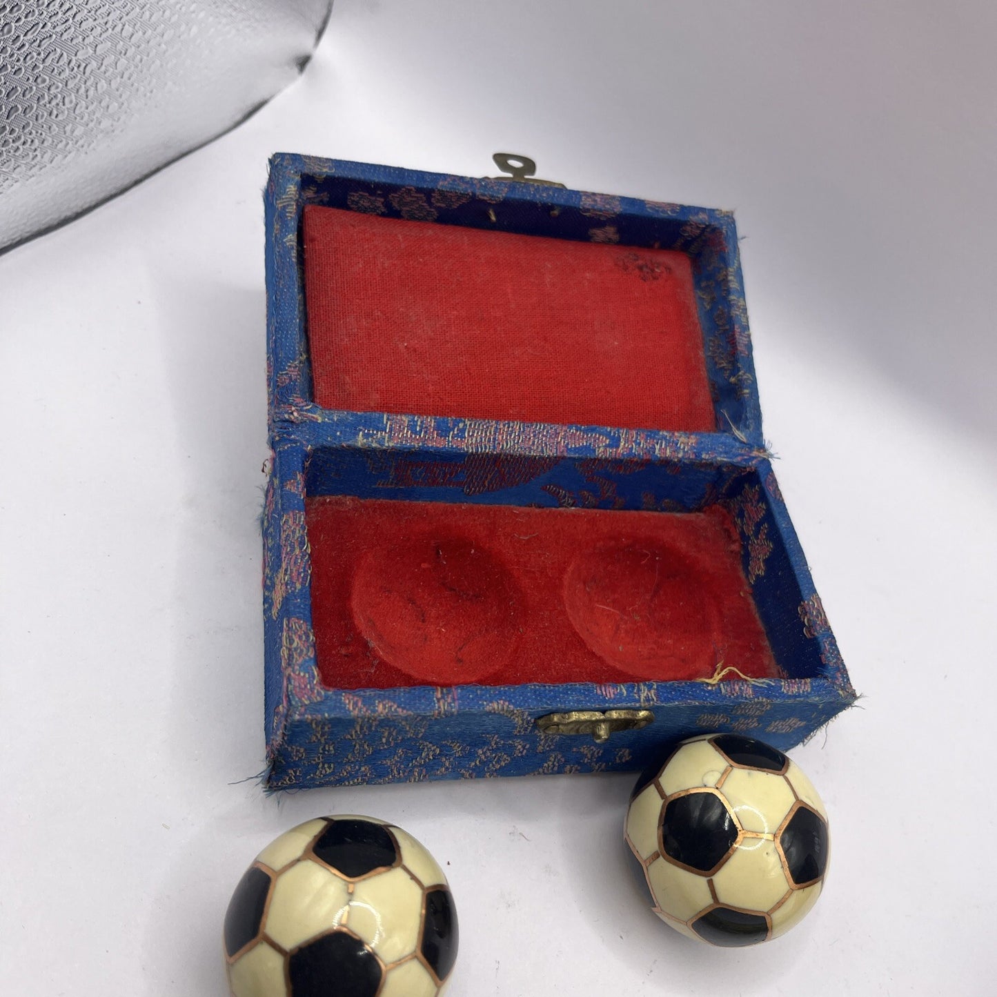 Vintage Chinese Baoding Exercise Stress Balls With Soothing Inside Chime