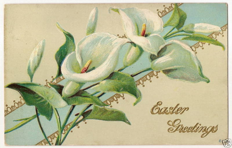 Lily Easter Postcard Series 610 Flower