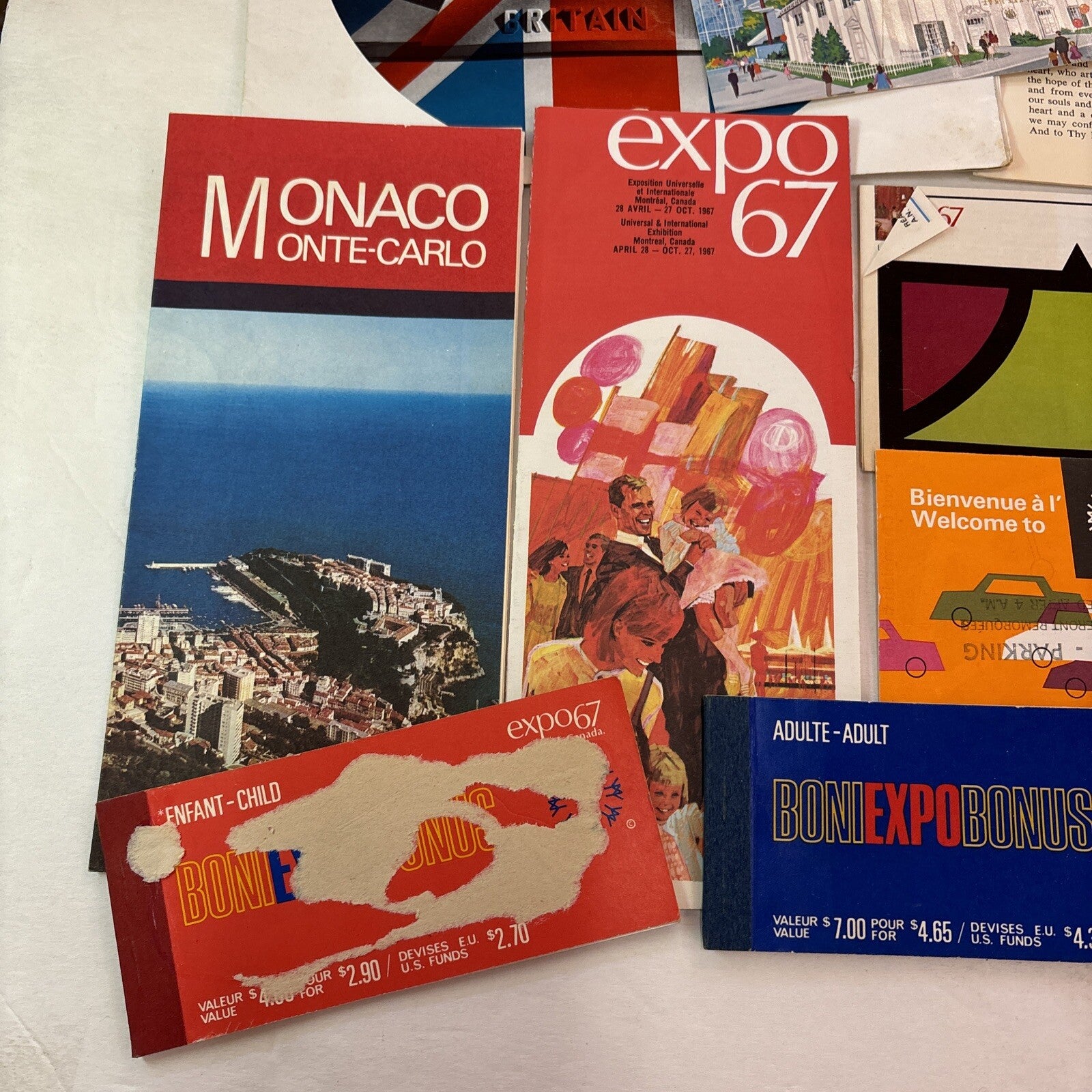 World's Fair Expo 1967 Montreal Canada Maps Brochures Tickets Postcard Stamps