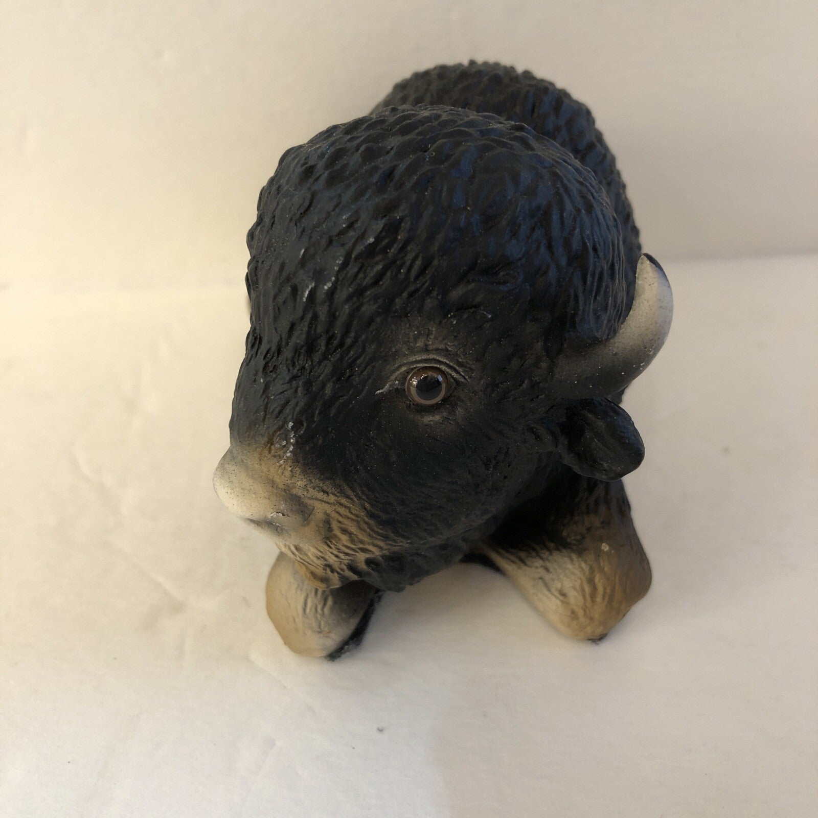 Bison Buffalo Laying Down 7" x 4" x 3" Western Americana Figurine Statue