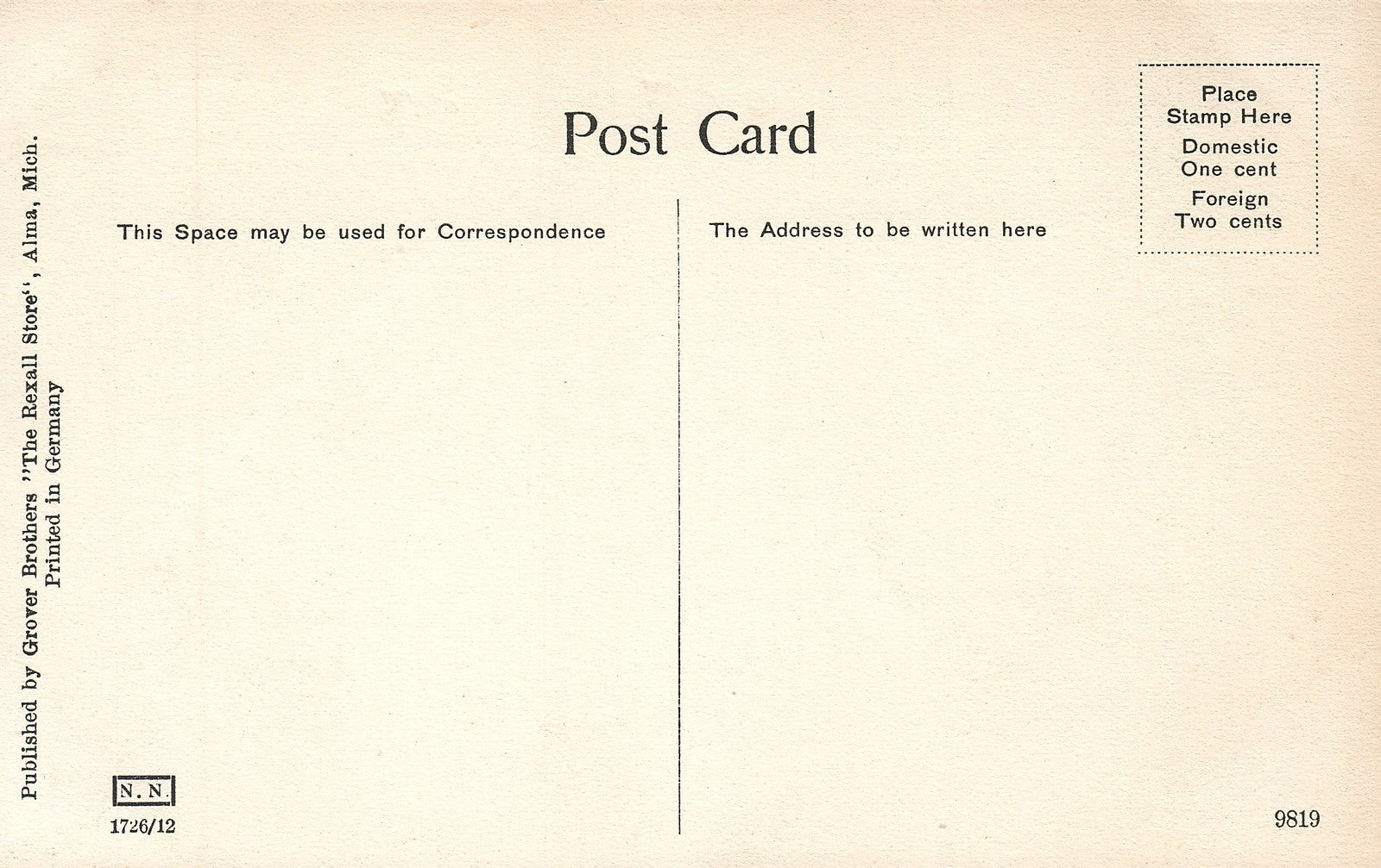 Wolfs Bridge Alma MI Mich Michigan Postcard