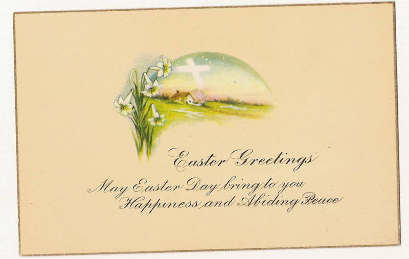Store Stock Lily Yellow Easter Postcard