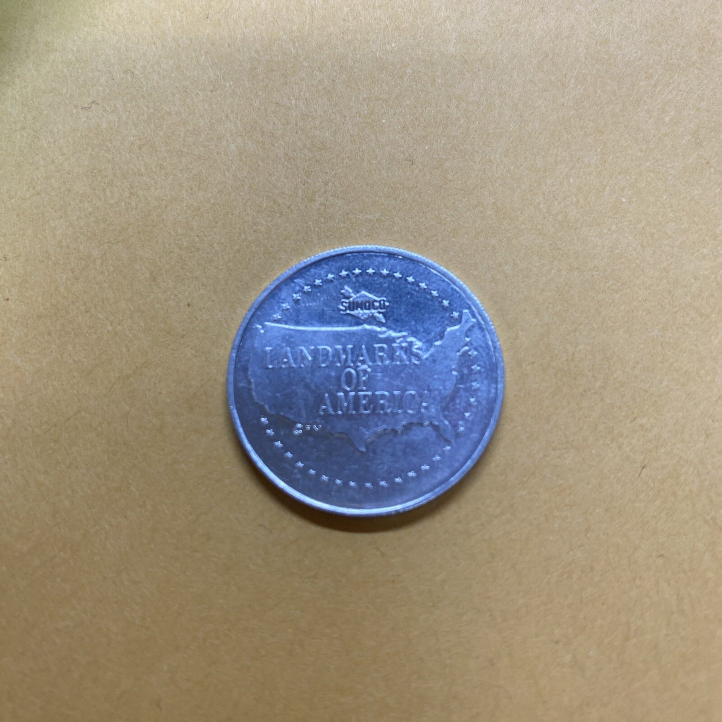 Vintage Mount Rushmore SD Sunoco Oil Commemorative Token Landmarks America Line