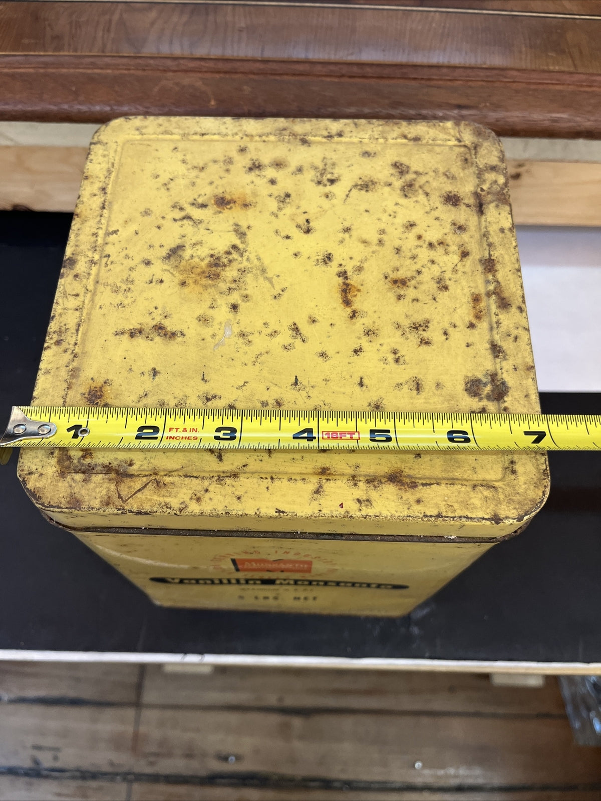 Vintage Monsanto Chemical Plastic 25 Pound Tin Vanillin Monsantofff