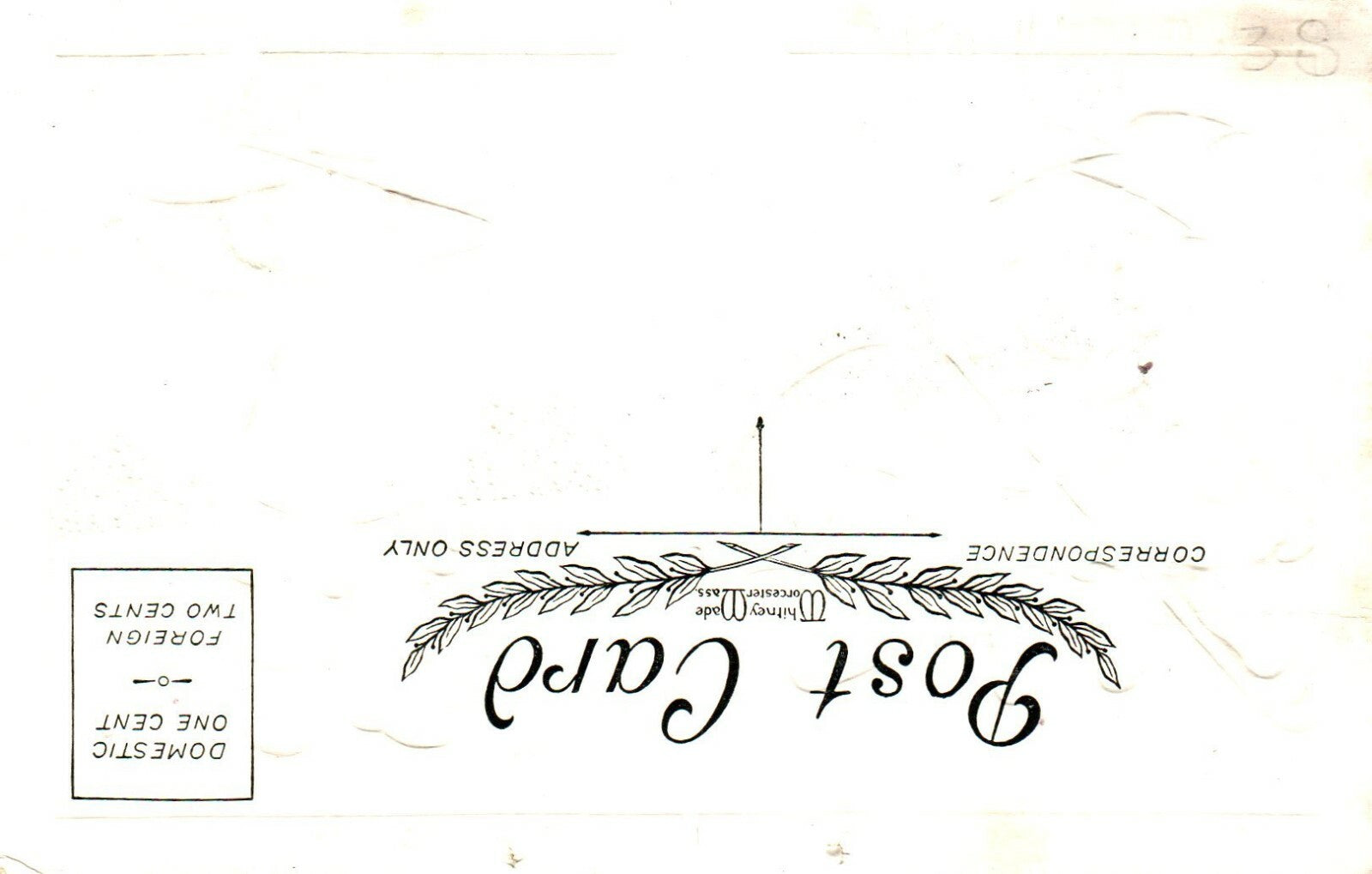 Whitney Boy Feels Lonesome Sees Couple Hugging under Umbrella Valentine Postcard