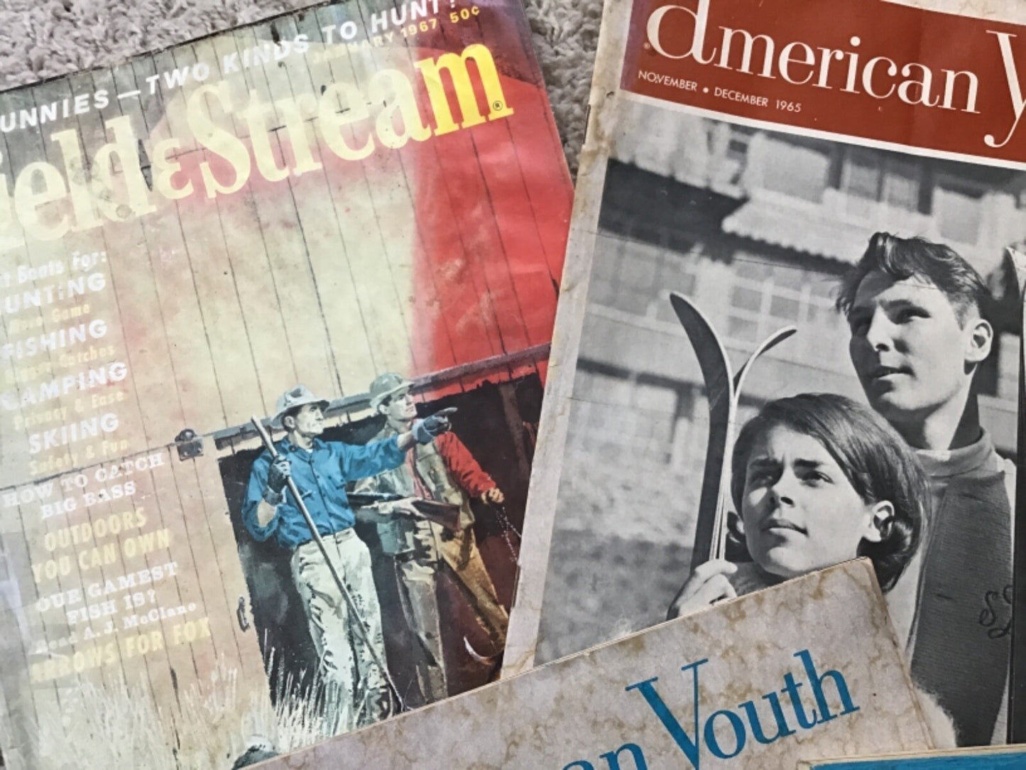 Lot of 7 Vintage Outdoor Field Stream Popular Mechanics Model Aviation Magazines