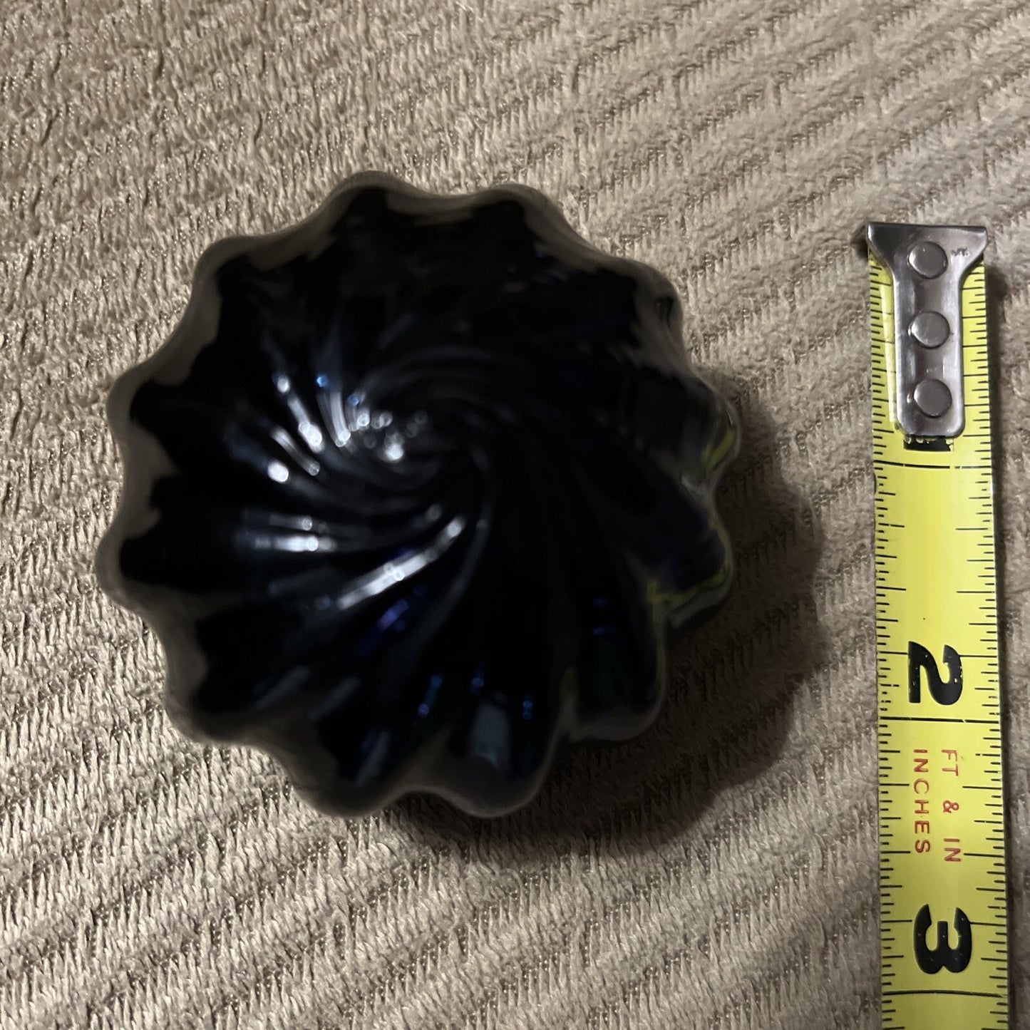 Vintage Levay (Gary Levi) Hand Blown Black Glass Paperweight