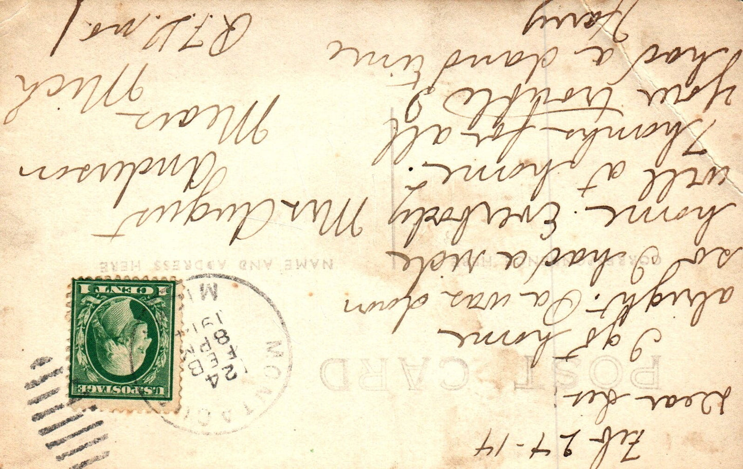 Old Cars, People, & Children on the Ripley Block in Montague Mich MI Postcards