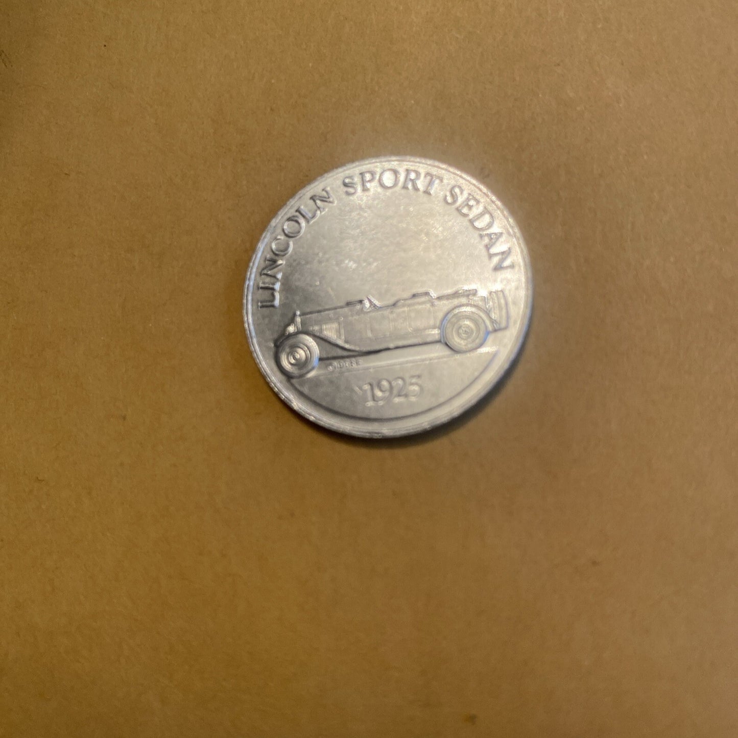 1925 Lincoln Sport Sedan Sunoco Oil Commemorative Token Antique Car Coin Frankli