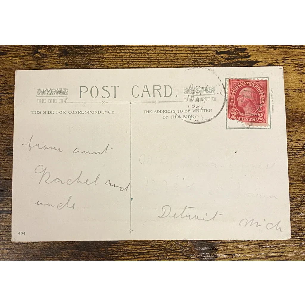 Winsch & Frexias A Joyful Easter Little Girl with Hen & Chicks Booklet Postcard