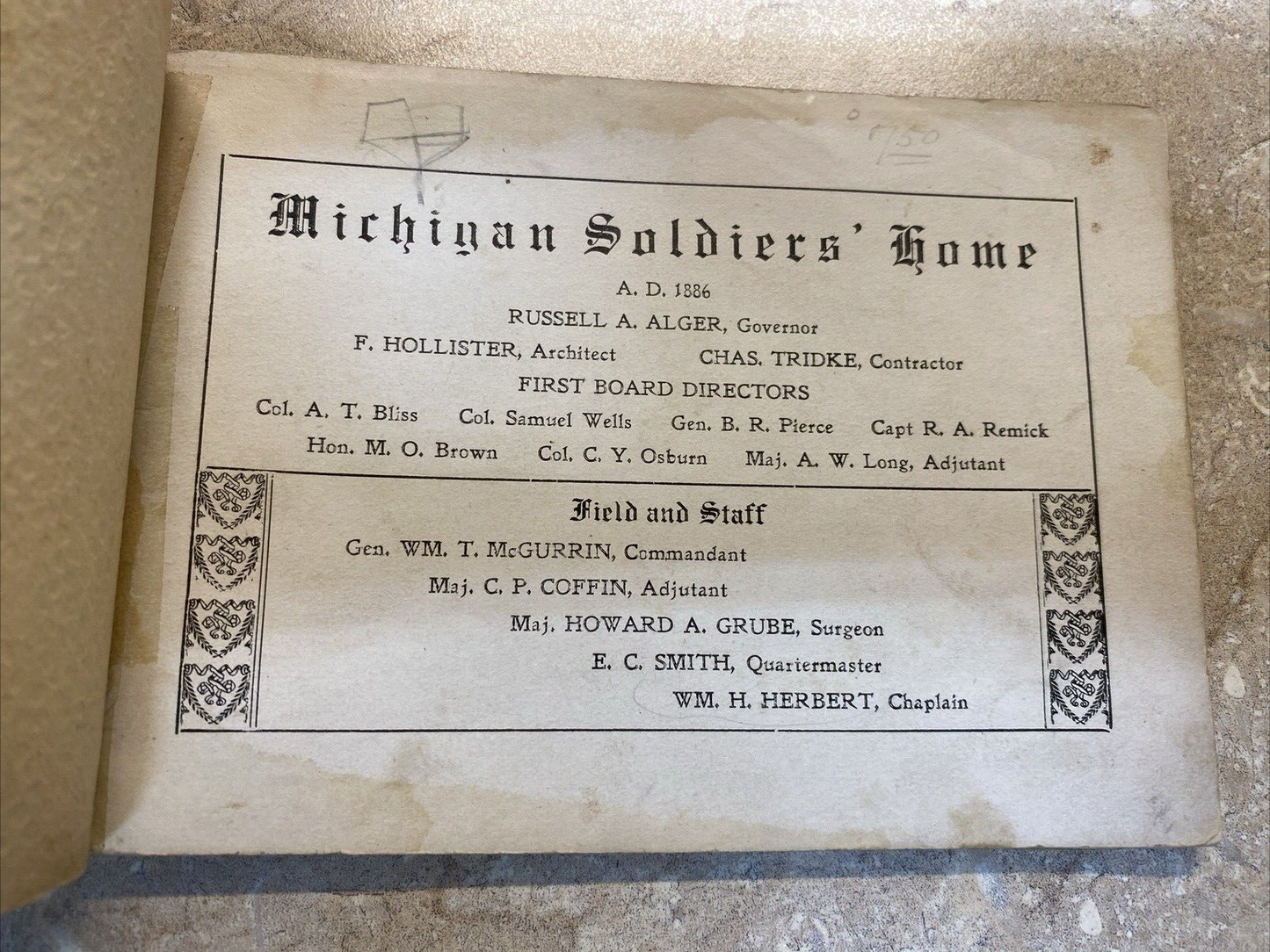 1901 Vintage Grand Rapids Michigan MI Soldiers Home Advertising postcard Booklet