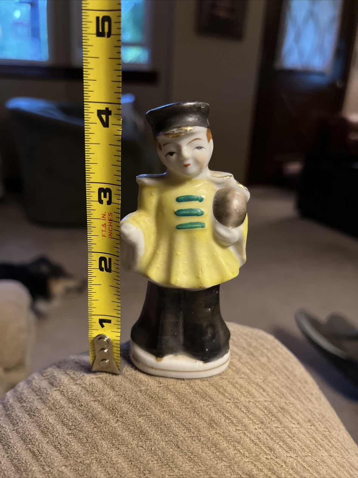 Vintage Occupied Japan Small Figurine Porcelain Man Hand Painted