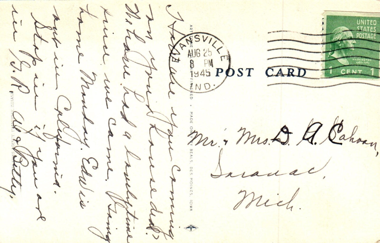 Reitz Memorial High School in Evansville Indiana IN Vintage Postcard