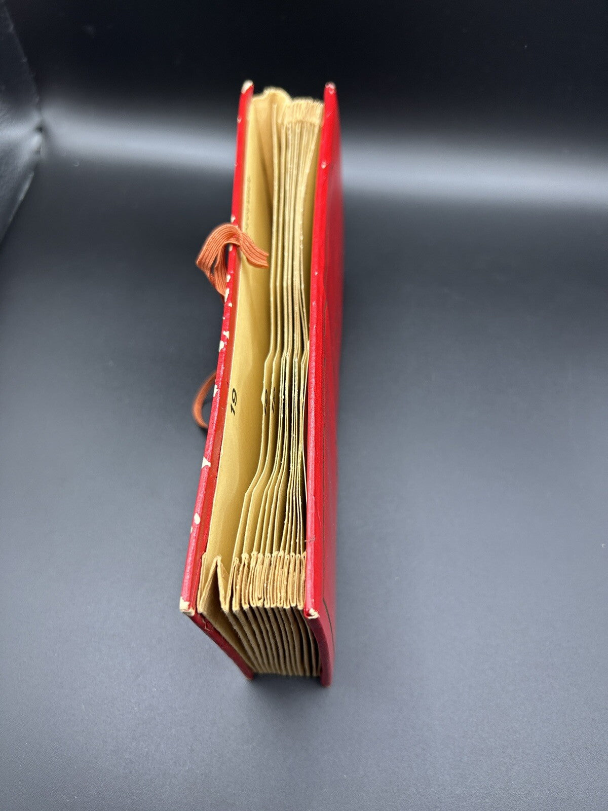 Vintage Red 12 Month Check File Jan-Dec Made in Japan